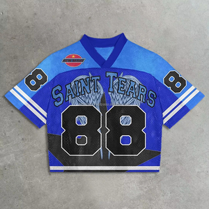 Camiseta de Fútbol de Malla Sublimada Personalizada para Hombre Postie Space, Cuello en V, Manga Corta, Transpirable, Ropa Deportiva, Corte Regular - Product Image 2