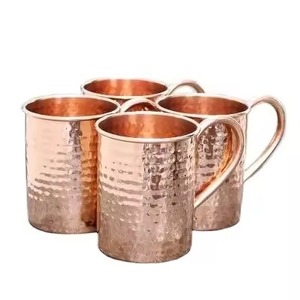 Solid Copper Mug Moscow Mule Cup Strong Build Drinkware for Bar Kitchen Restaurant Daily <b>Beverage</b> <b>Serving</b> - Product Image 2