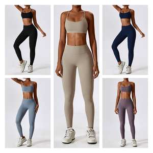 Ensemble de sport respirant sans coutures pour homme : haut à manches longues, brassière de sport et leggings – Tenue d'entraînement assortie pour la gym, le yoga et le fitness - Product Image 5