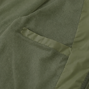 Chaqueta Cortavientos con Capucha para Hombre, Diseño Color Block Verde Oliva y Negro, Cierre de Cremallera, Informal, para Exteriores, Ligera, de Poliéster, para Primavera - Product Image 6