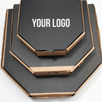 Boîtes à pizza en carton ondulé recyclé avec impression flexographique personnalisée de 10 à 20 pouces, fermeture magnétique, logo personnalisé pour la vente à emporter