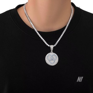 Collar con Colgante de Diamantes de Alta Calidad, Estilo Hip Hop, Plata 925, Joyería de Lujo para Fiestas y Uso Diario - Product Image 2