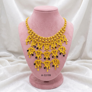 ชุดสร้อยคอและกำไลข้อมือเจ้าสาวคุณภาพสูงจาก MOLL JEWELLERS ประดับด้วยเพชรซิร์คอน ชุบทอง 24K ความยาว 18 นิ้ว รุ่นทันสมัย A-53201 - Product Image 3