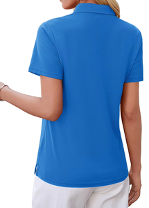 Vente en gros de polos personnalisés pour femmes, t-shirts à col pour femmes, polos vierges, hauts de golf respirants pour femmes, vêtements de sport à manches courtes, fabrication OEM - Product Image 5