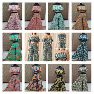 Women's Off Shoulder Ikat Print <b>Dress</b> Ruffled <b>High</b> <b>Waist</b> A Line Midi Bohemian Summer <b>Dress</b> - Product Image 5