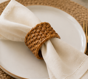 Anneau de serviette en bambou fait main, rond, traditionnel chinois, écologique, décoration de table, largeur 4,5 cm - Product Image 3