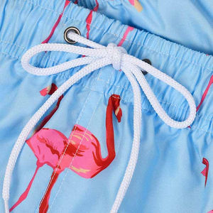 Shorts de plage personnalisés avec logo, décontractés pour hommes, séchage rapide, 100% coton, maillots de bain changeant de couleur, boardshorts, vêtements de bain OEM - Product Image 3