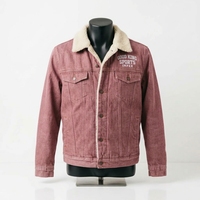 Nouvelle veste en jean sherpa pour homme, 100% coton, col montant, logo sur le devant, à capuche, chaude, pour l'hiver, style décontracté