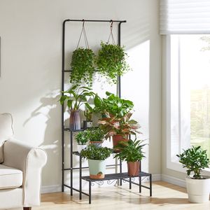 Étagère à fleurs multifonctionnelle à 3 niveaux pour l'intérieur et l'extérieur, étagères en forme d'échelle, support de présentation suspendu pour le salon, pour l'intérieur et l'extérieur - Product Image 1
