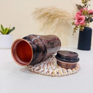 Luxury Vintage <b>Copper</b> Double Shade Black Water Bottle Eco-Friendly Picnic <b>Kitchen</b> <b>Accessory</b> for Adults Drinkware Storage - Product Image 6
