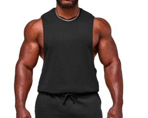 Nouveau design – Débardeurs formels d'été pour hommes, tricotés, respirants, 100 % coton, sans capuche, avec logo frontal - Product Image 4