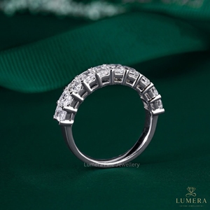 Anillo de Eternidad de Diamantes Cultivados en Laboratorio con Corte Radiante, Certificado por IGI, de Lujo, para Aniversario de Bodas, para Mujer - Product Image 3