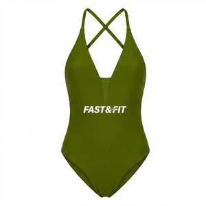 High Quality Customized Women Swim Jammer Summer Beach Swim Suit Custom Color Logo Digital Print Spandex Polyester - Product Image 1