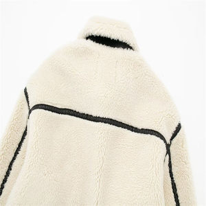 New Sherpa Fashion Fleece Fur All in One <b>Jacket</b> Retro Lapel <b>Long</b> Sleeve Zipper Sherpa <b>Jacket</b> for <b>Men's</b> Pakistani Supplier - Product Image 4
