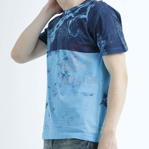 เสื้อยืดผู้ชายขายส่ง โพลีเอสเตอร์ 100% เสื้อยืดแบบซับลิเมชั่น พิมพ์โลโก้ตามสั่ง ออกแบบเสื้อยืดซับลิเมชั่นสำหรับผู้ชาย - Product Image 5