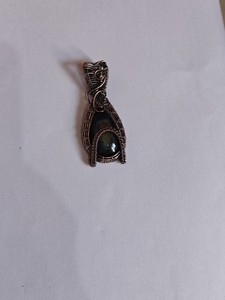 Handmade Wire Wrapped Natural Stone Pendant Necklace <b>Copper</b> Alloy Vintage Charm Antique Bronze Plated Box <b>Chain</b> Unisex Jewelry - Product Image 4