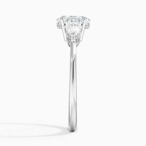 Anillo BOJ 09 con Corte Ovalado, Plata 925, Adornado con Tres Diamantes de Imitación, 2ct, Color D, VVS1, Moissanita, Certificado GRA, Precio Bajo - Product Image 3