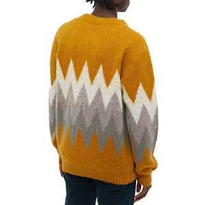 Men Knitted <b>Cardigan</b> <b>Sweater</b> Geometric Pattern Button Up V Neck Soft Warm Knit Casual Streetwear Fashion Top - Product Image 3