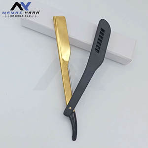 มีดโกนหนวดคุณภาพสูง ด้ามจับพลาสติก สำหรับผู้ชาย ใบมีดเดี่ยว แบบตุรกี สีดำทอง จำหน่ายส่ง รับผลิตโลโก้ OEM - Product Image 4