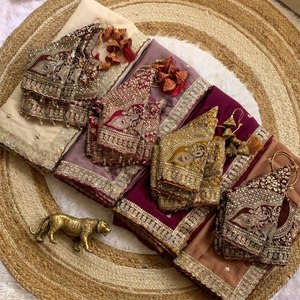 Rangoli Silk <b>Saree</b> with Sequence Embroidery Work Designer Party Wear <b>Saree</b> with Heavy <b>Satin</b> Silk Stitched Blouse and Tassels - Product Image 6