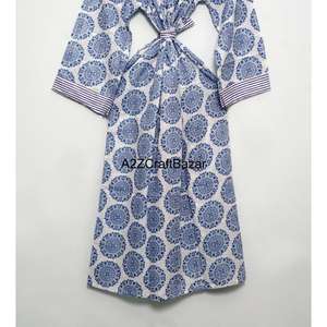 Bata Kimono Ecológica 100% Algodón Lavable Suave con Cuello en V y Cordón, Estampado Floral, Mangas Tres Cuartos, Secado Rápido, Verano Invierno - Product Image 6