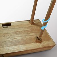 Table de toilette en bois de chêne de style coréen, luxueuse, esthétique, au design délicat et pratique. Fabriqué au Vietnam