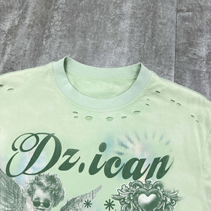 T-shirt pour homme 100% coton 300 g/m² avec logo personnalisé, design graphique imprimé, tissu lourd - Product Image 4