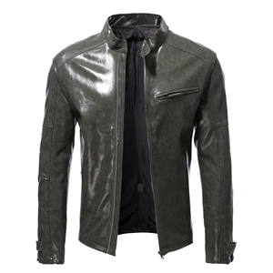 Veste en cuir de qualité supérieure, cuir véritable, coupe ajustée élégante, vêtement d'hiver décontracté, durable, confortable, vêtement d'extérieur tendance - Product Image 1
