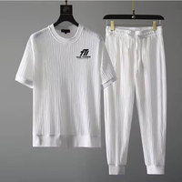Survêtements décontractés pour hommes, imprimés, écologiques, en coton et polyester extensible, respirants et à séchage rapide, pour l'été