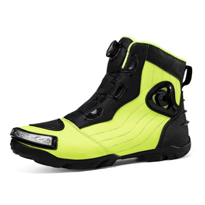 Nouvelles Bottes de Course Moto Montantes en Caoutchouc Respirantes à Lacets pour Hommes, Taille Plus, Rehaussantes, Collection 2026 - Product Image 3