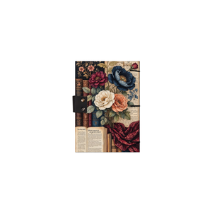 Premium <b>A5</b> Handmade Paper <b>Notebook</b> 100 Pages Eco Friendly Journal Antique Floral Library Theme Hard Cover Diary Sketchbook Gift - Product Image 2