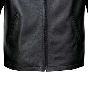 Vestes slim tendance OEM pour hommes, vestes en cuir véritable pour hommes, vestes en cuir personnalisées avec logo, manteaux en fourrure pour motards - Product Image 6