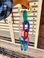Chaînes en résine sculptées à la main de style féerique personnalisées, haute transparence et couleurs variées pour la décoration intérieure