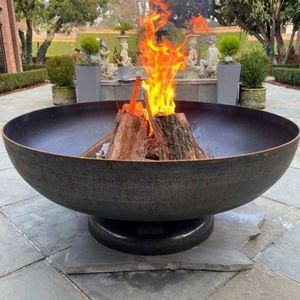 Outdoor <b>Camping</b> Fire Pit Wood Burning Garden Metal Fire Pit Exterior Fire Pit Bowl for Garden Patio Backyard - Product Image 4