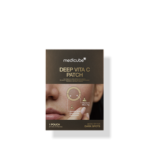 แผ่นมาส์กหน้าวิตามินซีคุณภาพสูง ผลิตในเกาหลี ยี่ห้อเมดิคิวบ์ ดีฟ ไวต้า ซี แพทช์ - Product Image 1
