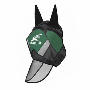 Masque anti-mouches pour chevaux, confortable, avec oreilles protégées, respirant, élastique, avec couvre-yeux en maille, vente en gros - Product Image 2