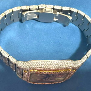 Reloj Automático de Lujo con Esfera Cuadrada de Acero Inoxidable en Tono Dorado, Diseño Moderno, Elegante y Grueso - Product Image 4