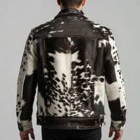 Veste en cuir véritable pour homme avec col montant et bordure sur les manches, respirante, coupe-vent, pour l'hiver, style décontracté, coupe régulière, matière épaisse