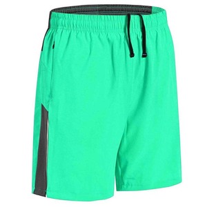Men's Pink Solid Color Quick Dry Shorts With Side Stripe <b>Elastic</b> Waist Casual Woven Polyester Shorts - Product Image 2