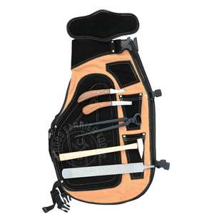 Kit d'outils professionnels de fermeur avec tablier, marteau de fermeur, cisaille à sabots, couteau à sabots à lame tranchante, couteau à sabots double face et râpe courbée - Product Image 1