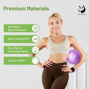 9 Inch Small Pilates Ball Anti-Burst Yoga Stability Workout Ball Core Strength <b>Physical</b> Therapy Exercise Tool Barre Core - Product Image 2