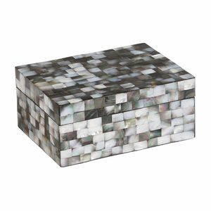 Boîte traditionnelle en nacre faite à la main, boîte de rangement décorative pour bijoux, coffret de souvenirs de luxe, emballage cadeau élégant, accent décoratif pour la maison - Product Image 1