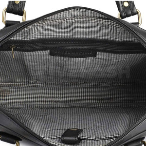 High Quality Leather <b>Laptop</b> <b>Bag</b> With Soft Interior And Secure Zipper Compartments Perfect For Daily Office <b>Work</b> And Travel Needs - Product Image 4