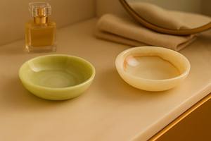 Décoration en pierre design, accessoire unique en pierre naturelle, centre de table en onyx poli haut de gamme, artisanat moderne, prix de gros - Product Image 4