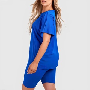 Conjunto de Ropa Casual de Verano de Dos Piezas para Mujer, Camiseta y Pantalones Cortos, Conjunto Personalizado de 2 Piezas, Camiseta y Traje de Pantalones Cortos - Product Image 3