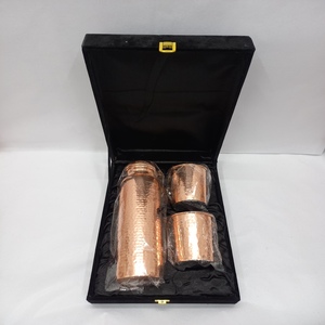 High quality <b>copper</b> water <b>bottle</b> for <b>drinking</b> water traditional design suitable for home office travel and fitness routines - Product Image 1