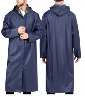 Veste de pluie personnalisée réutilisable, imperméable classique à capuche longue pour hommes