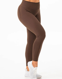 Women's High Waist Seamless Elastic Belt Yoga Legging Solid Simple Breathable Knitted Fabric Four-Way Stretch Plus Size Quick - Product Image 2