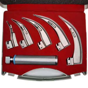 Jackbilly Enterprises Macintosh Laryngoscope <b>Instrument</b> Set Five Blades Fiber <b>Optic</b> Illumination System Manual Operation Durable - Product Image 4