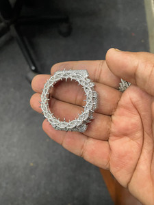 Bague de montre entièrement sertie de strass argentés pour GA2100, pour hommes et femmes, accessoires de bijoux hip-hop - Product Image 3